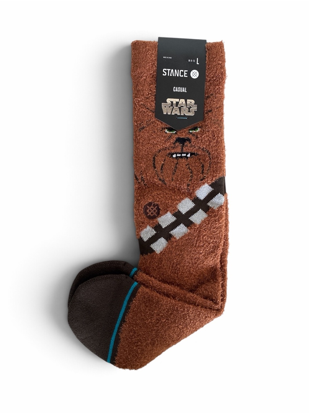 Stance Star Wars Chewbacca Cozy Crew Socks - Brown with Black and Gray Accents
